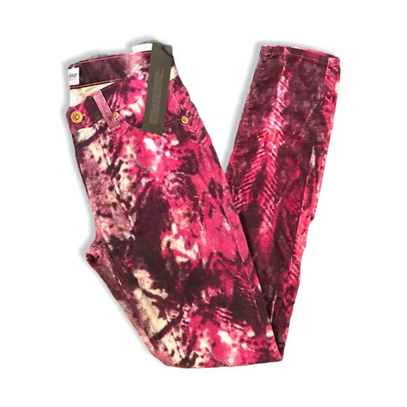 NEW Hudson Nico Pink Galaxy Super Skinny Corduroy Pants 25 - Picture 6 of 10